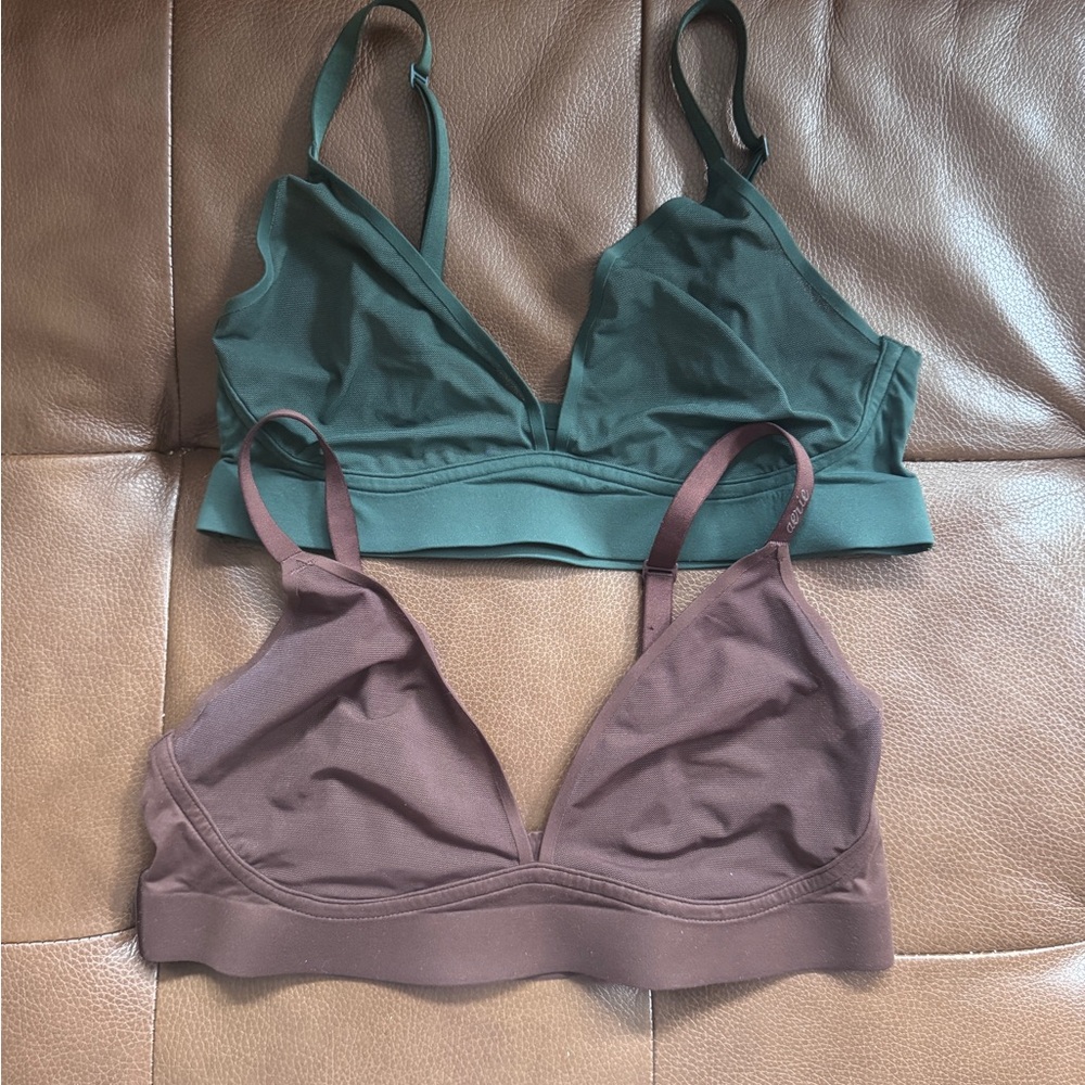 Aerie smoothez bralette bundle medium brown green